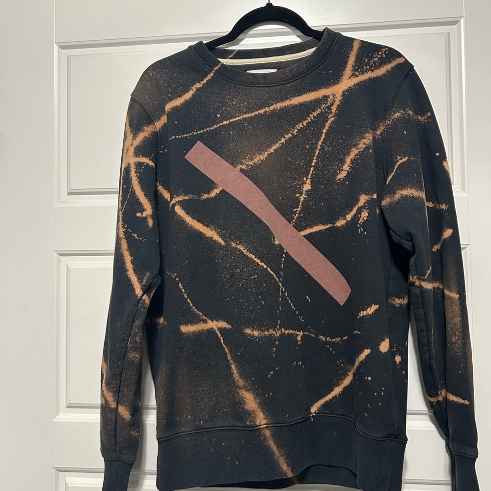 Saturdays New York City Black and Orange Crewneck Sweatshirt